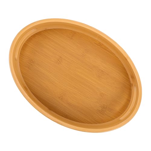 TOYZFRIENDY Holztablett Mit Griffen Für Tee Und Snacks Naturholztablett Mit Glatter Oberfläche Und Dekorativem Design Für Badezimmer Und Heimdekoration von TOYZFRIENDY