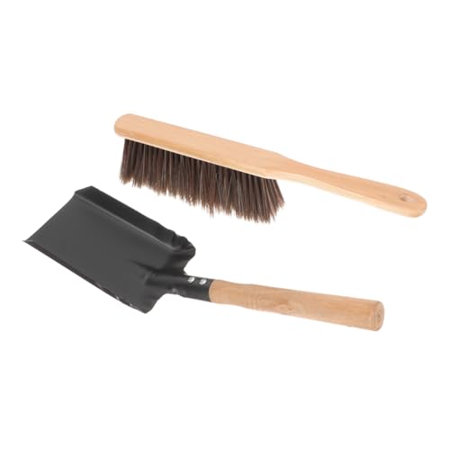 TOYZFRIENDY Kaminreinigungsset aus Holz und Metall mit Ergonomischem Griff Handliche Bürste und Schaufel für Effektive Aschereinigung Kompakt Langlebig und Einfach zu Bedienen von TOYZFRIENDY