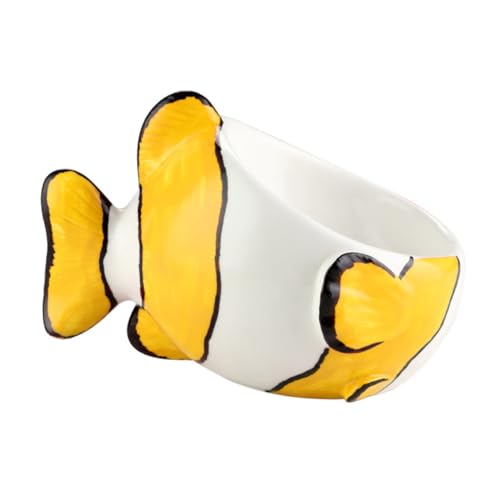 TOYZFRIENDY Keramik Haustier Futternapf Gelb rutschfest Auslaufsicher Große Kapazität Robust für Katzen und Hunde Adorable Futternapf mit Einfache Reinigung und Bissfestigkeit von TOYZFRIENDY