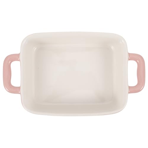 TOYZFRIENDY Keramische Rechteckige Backform aus Hochwertiger Porzellan Pottery Hitzebeständig und Leicht zu Reinigen Rosa Mikrowellen und Ofenbackblech Vielseitiges Backutensil für Kuchen von TOYZFRIENDY