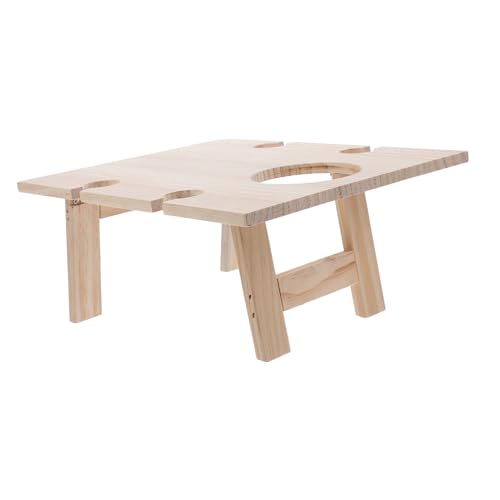 TOYZFRIENDY Klappbarer Outdoor Weintisch aus Tragbarer Quadratischer Picknicktisch Faltbarer Weintisch für Garten Strand und Party und Leicht zu Transportieren von TOYZFRIENDY