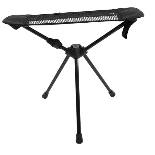 TOYZFRIENDY Klappbarer Ultraleichter Campingstuhl Mondform Tragbar und Platzsparend für Outdoor Angeln Picknick und Grillen Kompakt Robust und Einfach zu Transportieren Schwarz von TOYZFRIENDY