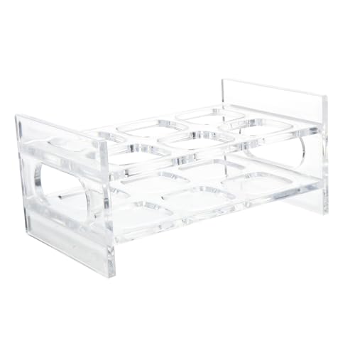 TOYZFRIENDY Klares Shotglashalter Display mit Reihigem Design Praktischer Bar Organizer für Schnapsgläser Wiederverwendbar und Leicht zu Reinigen für Bar Party und Ausstellung von TOYZFRIENDY