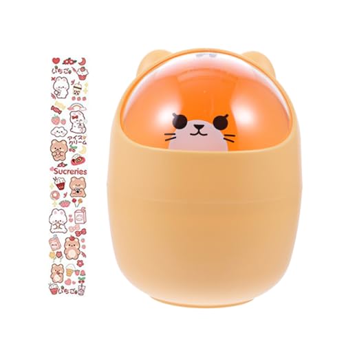 TOYZFRIENDY Kleiner Desktop Mülleimer mit Klappdeckel Süßer Mini Stifthalter Platzsparender Kunststoff Abfallbehälter für Schreibtisch Robustes Material für Büro und Schlafzimmer TOYZFRIENDY Kleiner Desktop Mülleimer mit Klappdeckel Süßer Mini Stifthalter Platzsparender Kunststoff Abfallbehälter für Schreibtisch Robustes Material für Büro und Schlafzimmer von TOYZFRIENDY