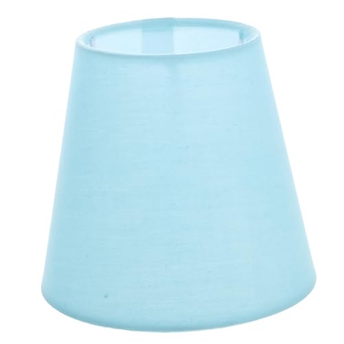 TOYZFRIENDY Kleiner Lampenschirm Fassung Retro Stil Vintage Leinenstoff Trommellampenschirm für Deckenleuchte Hängelampe Textur und Langlebiges Design in Pastellblau von TOYZFRIENDY