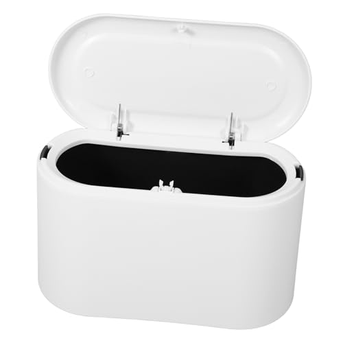 TOYZFRIENDY Kompakter Tisch Mülleimer mit Druckdeckel Weißer Desktop Abfalleimer Praktischer Kleiner Abfallbehälter für Büro Schlafzimmer und Wohnzimmer Platzsparender Tischabfallbehälter TOYZFRIENDY Kompakter Tisch Mülleimer mit Druckdeckel Weißer Desktop Abfalleimer Praktischer Kleiner Abfallbehälter für Büro Schlafzimmer und Wohnzimmer Platzsparender Tischabfallbehälter von TOYZFRIENDY