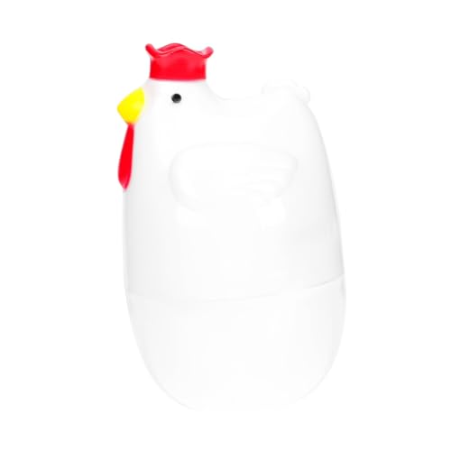 TOYZFRIENDY Kreativer Eierdampfgarer für Mikrowelle Hähnchenform Kompakt Leicht Sicher Weiß für Gesundes Frühstück Praktischer Küchenhelfer Platzsparend Geschenkidee von TOYZFRIENDY
