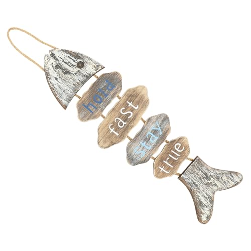 TOYZFRIENDY Kreuzfahrttürdekorationen Aus Holz Fischdesign Für Willkommensschilder Vintage-Stil Für Sommerparty-dekor Und Heimdekoration Naturgetreue Form Langlebig Und Dekorativ Als Tür-hänge von TOYZFRIENDY