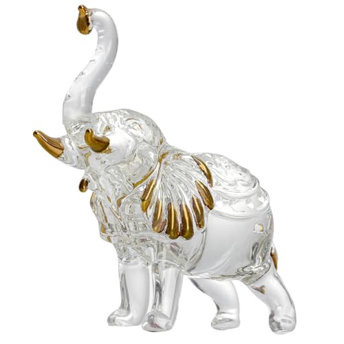 TOYZFRIENDY Kristall Elefantenfigur Dekoration Desktop Skulptur Sammlerstück Klarsichtig Stabile Form Einzigartiges Design für Büro Wohnzimmer Regal von TOYZFRIENDY