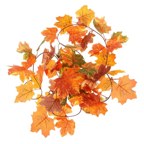 TOYZFRIENDY Künstliche Ahornblatt Girlande Halloween Thanksgiving Dekoration Dunkle Braune Simulierte Rattanblätter Hängend für Party Fenster Tür Vielseitige Herbstdeko TOYZFRIENDY Künstliche Ahornblatt Girlande Halloween Thanksgiving Dekoration Dunkle Braune Simulierte Rattanblätter Hängend für Party Fenster Tür Vielseitige Herbstdeko von TOYZFRIENDY