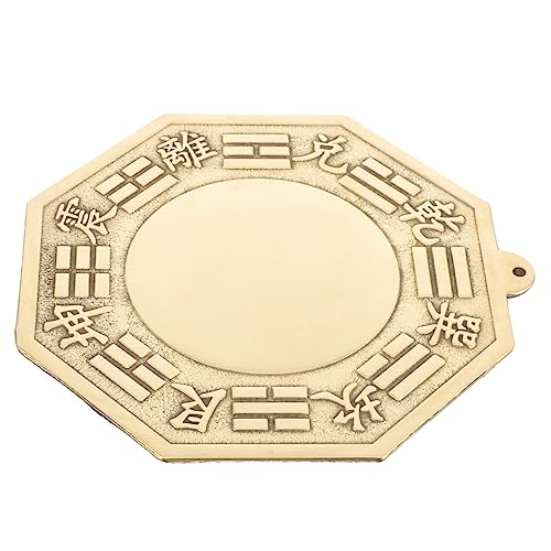 TOYZFRIENDY Kupfer Trigramm Spiegel Wandanhänger Feng Shui Exorzismus Ornament für Zuhause Glücksbringer Dekorativ mit Antikem Stil von TOYZFRIENDY
