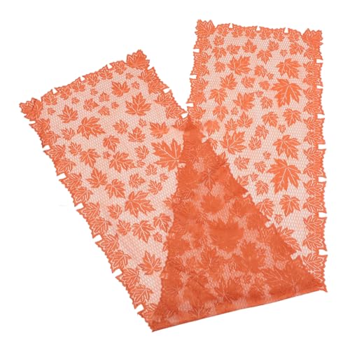 TOYZFRIENDY Lace Tischläufer in Orange mit Herbstblättern Stilvoller Tischschmuck für Halloween und Thanksgiving Partydeko Dekorativer Spitzenläufer für Festliche Tische TOYZFRIENDY Lace Tischläufer in Orange mit Herbstblättern Stilvoller Tischschmuck für Halloween und Thanksgiving Partydeko Dekorativer Spitzenläufer für Festliche Tische von TOYZFRIENDY