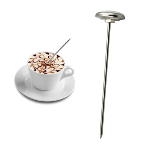 TOYZFRIENDY Lebensmittelechtes Lebensmittelthermometer Mini Milchaufschäumer Thermometer Kaffeemessgerät Küchenhelfer für Zuhause Schnelles Präzises Ablesen ohne Batterie von TOYZFRIENDY