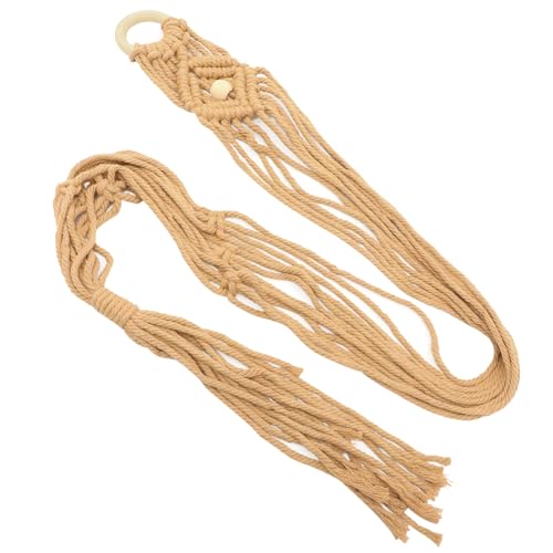 TOYZFRIENDY Macrame Gitarrenhalter Wandhalter Rustikal Stabil für Akustik Ukulele Vielseitig Braun Handgefertigt Sicherer Instrumentenhalter Wohnkultur von TOYZFRIENDY