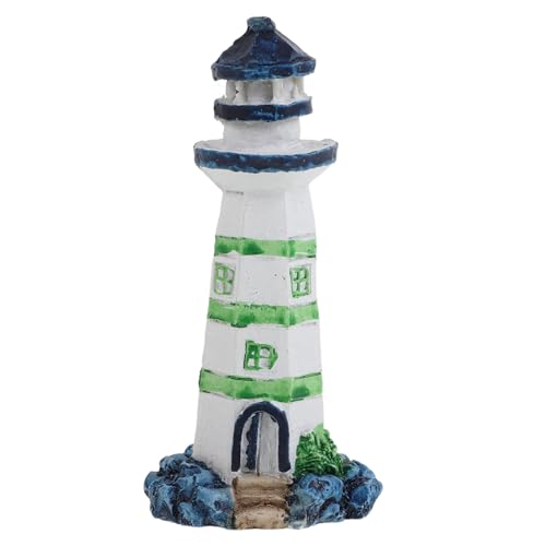 TOYZFRIENDY Mediterraner Resin Leuchtturm Deko Fischbecken Ornament Kreative Aquariumdekoration Sicher Langlebig Für Badezimmer Wohnzimmer Und Aquarium Versteckplatz Zufällige von TOYZFRIENDY