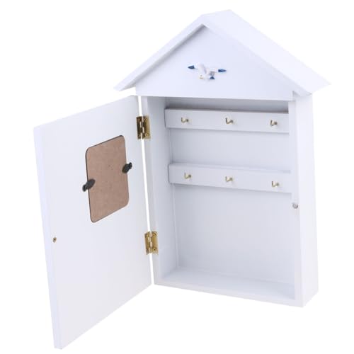 TOYZFRIENDY Mediterraner Schlüsselhalter Hausform Holz Schlüsselbox Wandmontage Schlüsselorganizer mit Haken für Küche Flur Garage Dekoration Vogelmotiv TOYZFRIENDY Mediterraner Schlüsselhalter Hausform Holz Schlüsselbox Wandmontage Schlüsselorganizer mit Haken für Küche Flur Garage Dekoration Vogelmotiv von TOYZFRIENDY