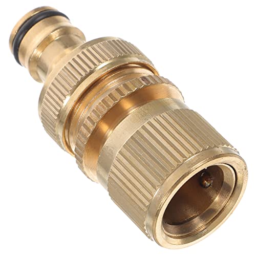 TOYZFRIENDY Messing Gartenschlauch Adapter Schnellkupplung Wasserschlauch Verbinder Langlebig Rostfrei Korrosionsbeständig für Gartenbewässerung Einfache Installation Dicht von TOYZFRIENDY
