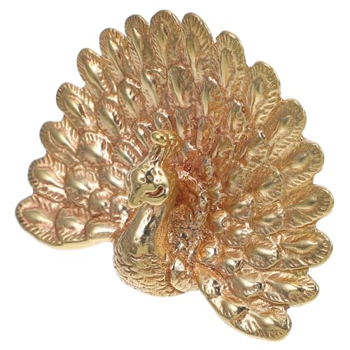 TOYZFRIENDY Messing schubladenknopf Pfau design Langlebiger Schrankgriff für Kommode Küchenschrank Kleiderschrank und Möbel Einfacher Einbau Dekorativer Möbelknauf in Gold von TOYZFRIENDY