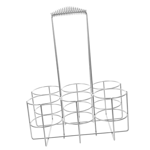 TOYZFRIENDY Metall Bierflaschenhalter Tragbar Bierflaschenträger Flaschenkorb für Barbecue Getränketräger Robust Rostfrei Leicht und Kompakt für Mehrere Flaschen von TOYZFRIENDY