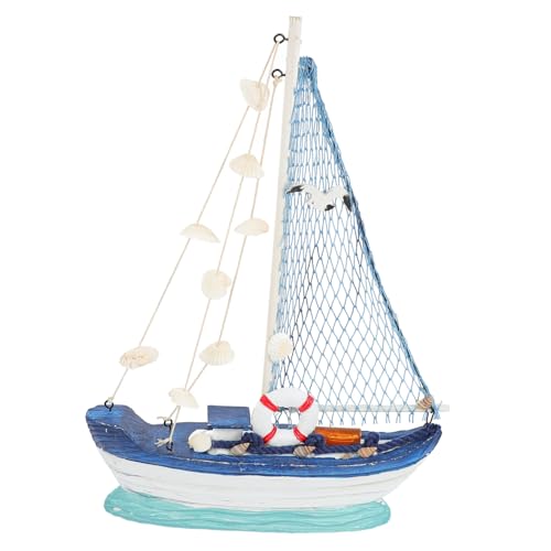 TOYZFRIENDY Mini Holz Segelschiff Modell mit Blauer Lackierung Nautisches Desktop Ornament aus Holz Leichte Vintage Boot Deko für Büro und Zuhause Langlebig und Detailreich Gestaltet TOYZFRIENDY Mini Holz Segelschiff Modell mit Blauer Lackierung Nautisches Desktop Ornament aus Holz Leichte Vintage Boot Deko für Büro und Zuhause Langlebig und Detailreich Gestaltet von TOYZFRIENDY