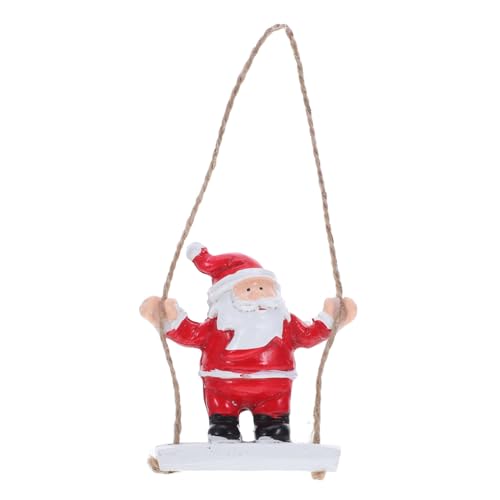 TOYZFRIENDY Mini Resin Santa Claus Baumanhänger Handbemalt Leichter Weihnachtsbaumschmuck mit Schwingendem Design Vielseitige Weihnachtsdekoration für Baum Regal Fenster Festliche Wohn- und TOYZFRIENDY Mini Resin Santa Claus Baumanhänger Handbemalt Leichter Weihnachtsbaumschmuck mit Schwingendem Design Vielseitige Weihnachtsdekoration für Baum Regal Fenster Festliche Wohn- und von TOYZFRIENDY