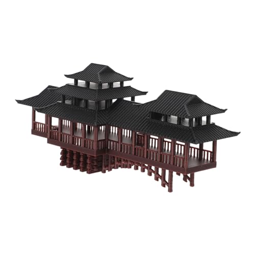 TOYZFRIENDY Miniatur Asiatisches Pavillon Ornament mit Plastik-brücke Modell Antike Chinesische Architektur Landschaftsdekor für Bonsai Aquarium Garten Kleine Brücke mit Langem Gang TOYZFRIENDY Miniatur Asiatisches Pavillon Ornament mit Plastik-brücke Modell Antike Chinesische Architektur Landschaftsdekor für Bonsai Aquarium Garten Kleine Brücke mit Langem Gang von TOYZFRIENDY