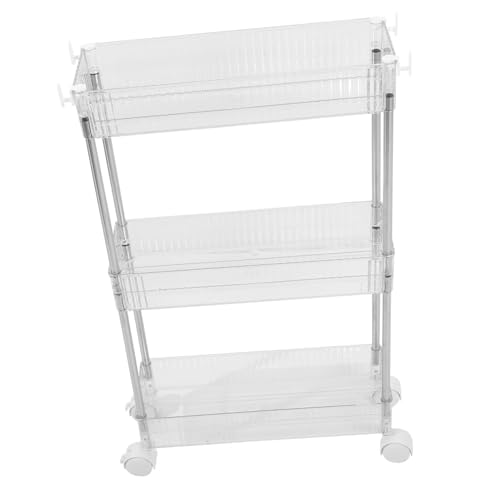 TOYZFRIENDY Mobiler Aufbewahrungswagen mit Vielseitiger Organizer Cart für Badezimmer Küche Büro Platzsparend Breit Große Kapazität Einfache Handhabung und Stilvolles Design von TOYZFRIENDY