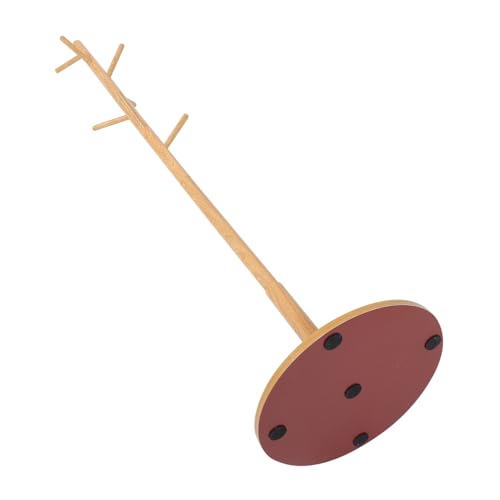 TOYZFRIENDY Moderner Runder Holz kleiderständer mit Stabiler Basis Freistehender Garderobenbaum für Wohnzimmer und Schlafzimmer Platzsparend Vielseitig für Mäntel Hüte Schlüssel und von TOYZFRIENDY