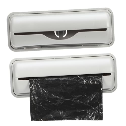 TOYZFRIENDY Müllbeutelspender mit Haken Kompakter Aufbewahrungsbox für Müllbeutel Vielseitiger Organizer für Küche Bad und Waschküche Platzsparendes Design Robuste Kunststoffausführung von TOYZFRIENDY
