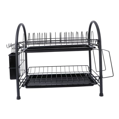 TOYZFRIENDY Multi Layer Abtropfgestell mit Bodenablauf Schwarzes Küchenregal zur Platzsparenden Geschirr Utensilienaufbewahrung Modernes Design für Arbeitsplatte und Schrankbereich TOYZFRIENDY Multi Layer Abtropfgestell mit Bodenablauf Schwarzes Küchenregal zur Platzsparenden Geschirr Utensilienaufbewahrung Modernes Design für Arbeitsplatte und Schrankbereich von TOYZFRIENDY