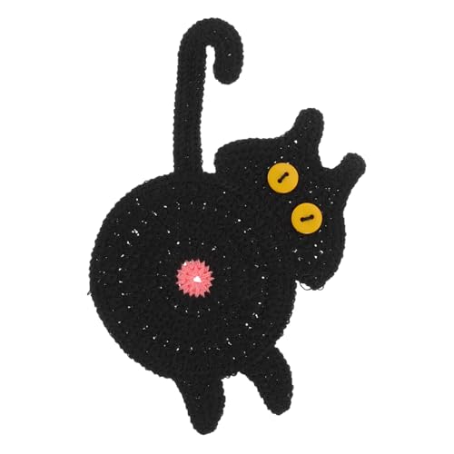 TOYZFRIENDY Niedlicher Katzenuntersetzer mit Wärmeschutz Handgefertigt Gestrickt rutschfest für Tassen Kleine Teekannen Tischdekor als Geschenk für Katzenliebhaber Schwarz TOYZFRIENDY Niedlicher Katzenuntersetzer mit Wärmeschutz Handgefertigt Gestrickt rutschfest für Tassen Kleine Teekannen Tischdekor als Geschenk für Katzenliebhaber Schwarz von TOYZFRIENDY