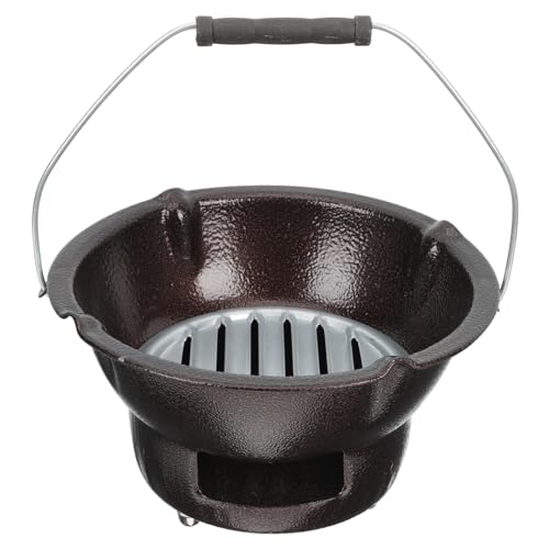 TOYZFRIENDY Outdoor Holzkohlegrill Gusseisen Bbq Grillofen Robust Langlebig Camping Angeln Wandern für Gesundes Grillen von TOYZFRIENDY