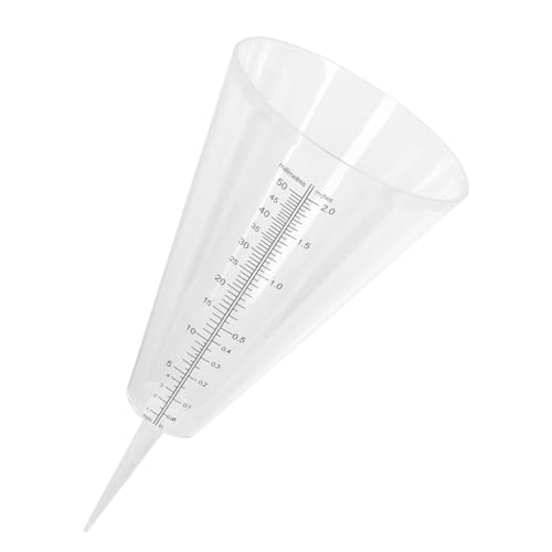 TOYZFRIENDY Outdoor Regenmesser mit Kegelförmigem Messbecher und Erdspieß Transparenter Kunststoffbehälter Einfache Ablesung Wetterfest für Garten Landwirtschaft und Meteorologie von TOYZFRIENDY