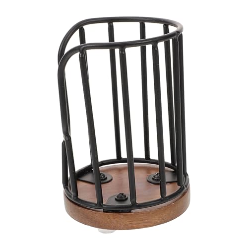 TOYZFRIENDY Paper Cup Holder mit Holzsockel Stabiler Becherspender für Kaffee und Milchtee Praktischer Organizer für Büro und Theke Vielseitiger Papierbecherhalter mit Robustem Vintage Design von TOYZFRIENDY