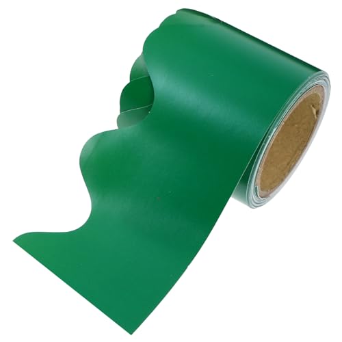 TOYZFRIENDY Pinnwand Bordüre Grün Klassenzimmer Dekoration Schwarzes Brett Papierrolle für Whiteboard Trim und Wandgestaltung von TOYZFRIENDY