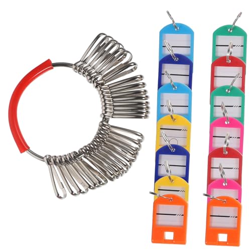 TOYZFRIENDY Praktischer Schlüssel Organizer Metall Key Tag mit Nummerierten Handgelenkbändern und Tags Schlüsselaufbewahrung und Beschriftung für Büro und Zuhause Klebehaken von TOYZFRIENDY