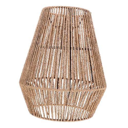 TOYZFRIENDY Rattan Pendelleuchtenschirm Rustikal Geflochten Metall Lampenschirm für Restaurant Hotel Wohnzimmer Esszimmer Schlafzimmer Dekorative Deckenleuchte von TOYZFRIENDY