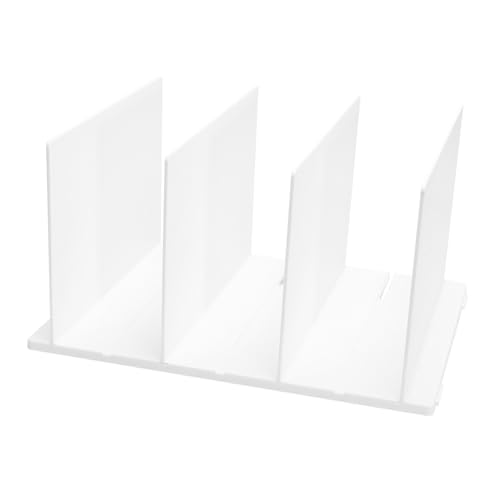 TOYZFRIENDY Regalteiler Kunststoff Flexibel ohne Bohren Verstellbarer Shelf Divider Organizer für Kleiderschrank Bücherregal Handtaschen Handtücher Kleidung Einfach zu Montieren Kratzfrei von TOYZFRIENDY