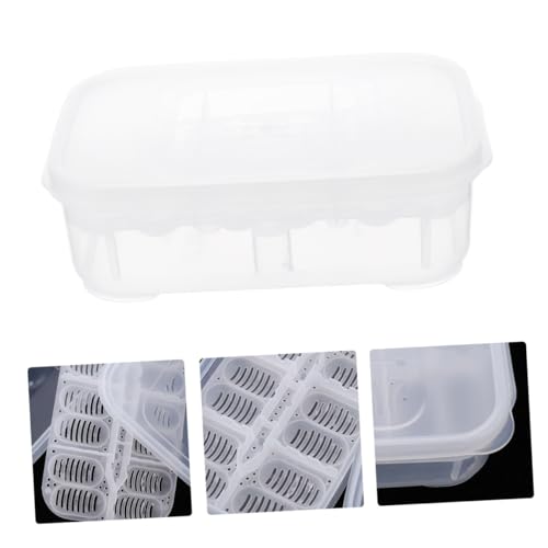 TOYZFRIENDY Reptilien Brutkasten Transparent Hatching Box mit Doppelter Trennung Abnehmbar für Geckos Schlangen Eidechsen Leicht Tragbar Robustes Material für Reptilienzucht und Inkubation von TOYZFRIENDY