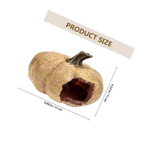 TOYZFRIENDY Reptilienversteck Kürbis aus Strapazierfähigem Harz Dekoratives Terrarium Accessoire Verschleißfestes Versteck für Haustiere Natürlicher Baumhöhlen Look Farblich Frisch und TOYZFRIENDY Reptilienversteck Kürbis aus Strapazierfähigem Harz Dekoratives Terrarium Accessoire Verschleißfestes Versteck für Haustiere Natürlicher Baumhöhlen Look Farblich Frisch und von TOYZFRIENDY