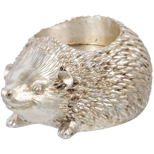 TOYZFRIENDY Resin Igel Kerzenhalter Tischdeko aus Sicherem Harz mit Stabilem Stand und Lebensechter Gestaltung Dekoratives Tier Design für Wohnzimmer Weihnachten und Festliche Anlässe von TOYZFRIENDY