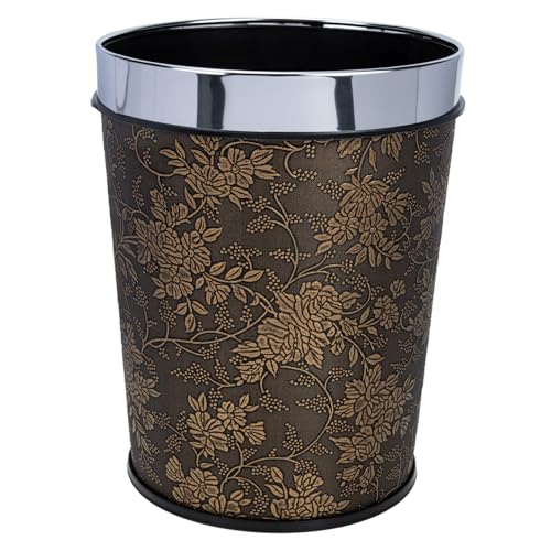 TOYZFRIENDY Retro Mülleimer ohne Deckel Abfalleimer mit Einzigartigem Muster Robuster Abfallbehälter für Haushalt Modischer Papierkorb für Küche und Wohnzimmer von TOYZFRIENDY