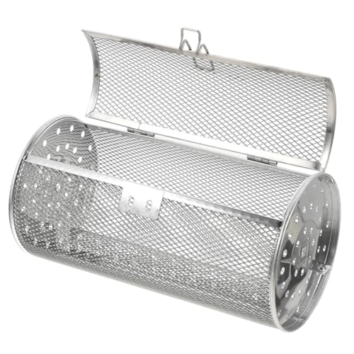 TOYZFRIENDY Rotisserie Grillkorb mit Verschließbarer Tür Drehbarer Grillrost für Heißluftfritteuse und Ofen Gleichmäßiges Garen Leichtes Grillzubehör für Gemüse und Fleisch Tragbar für von TOYZFRIENDY