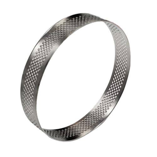 TOYZFRIENDY Runder Edelstahlring mit Löchern für Kuchen und Desserts Antihaftbeschichtung Langlebig für Kuchen Käsekuchen Mousse und Pies Küchenhelfer für Backen und Dessertgestaltung von TOYZFRIENDY