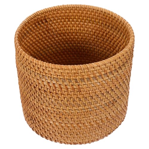 TOYZFRIENDY Runder Rattan Korb aus Natürlichem Material Mittlere Großer Obst Brotkorb mit Handgeflochtener Struktur Vielseitiger Aufbewahrungskorb für Haushalt Büro und Picknick TOYZFRIENDY Runder Rattan Korb aus Natürlichem Material Mittlere Großer Obst Brotkorb mit Handgeflochtener Struktur Vielseitiger Aufbewahrungskorb für Haushalt Büro und Picknick von TOYZFRIENDY