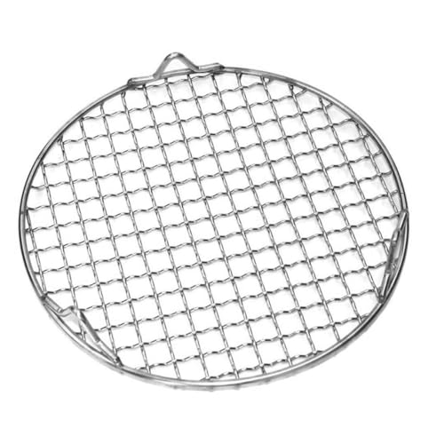 TOYZFRIENDY Rundes Edelstahl BBQ Grillnetz Hitzebeständiges Antihaftbeschichtetes Barbecue Zubehör für Gasgrill und Lebensmittelechtes Leicht zu Reinigendes Grillnetz für Gesundes Grillen von TOYZFRIENDY