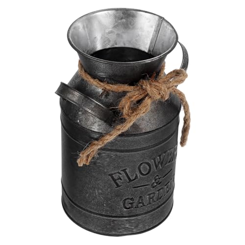 TOYZFRIENDY Rustikale Vintage Milchkanne aus Verzinktem Eisen Hoher Dekorativer Blumenbehälter für Trockenblumen Stabiler Blumenhalter für Küche Wohnzimmer Balkon und Büro TOYZFRIENDY Rustikale Vintage Milchkanne aus Verzinktem Eisen Hoher Dekorativer Blumenbehälter für Trockenblumen Stabiler Blumenhalter für Küche Wohnzimmer Balkon und Büro von TOYZFRIENDY