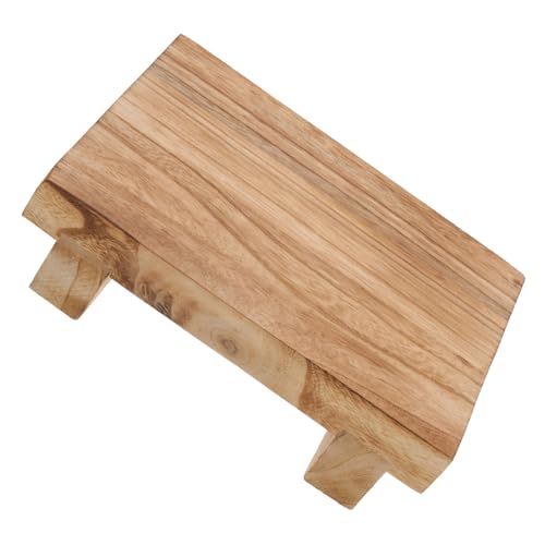 TOYZFRIENDY Rustikaler Holzschemel Handgefertigt Kleiner Dekorativer Hocker aus Gebranntem Paulownia Holz Multifunktionaler Sitz Dekoständer für Pflanzen Kerzen und Badezimmer Robust und von TOYZFRIENDY