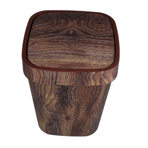 TOYZFRIENDY Rustikaler Mülleimer mit Klappdeckel Holzoptik Abfalleimer Vintage Stil Kompakt und Leicht für Küche Büro Wohnzimmer Platzsparend und Pflegeleicht TOYZFRIENDY Rustikaler Mülleimer mit Klappdeckel Holzoptik Abfalleimer Vintage Stil Kompakt und Leicht für Küche Büro Wohnzimmer Platzsparend und Pflegeleicht von TOYZFRIENDY