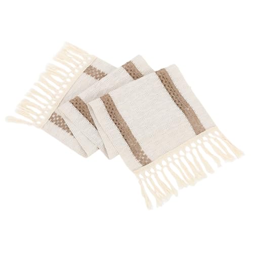 TOYZFRIENDY Rustikaler Tischläufer mit Quasten Dekorativer Baumwoll leinen Mix Vielseitig für Esszimmer Schlafzimmer und Büro Passend zu Boho Landhausstil Festliche Tischdeko für Feiertage von TOYZFRIENDY